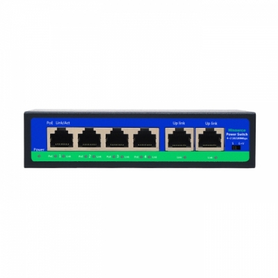 4POE+2FE 250m Long Distance POE Switch (EXTERNAL)