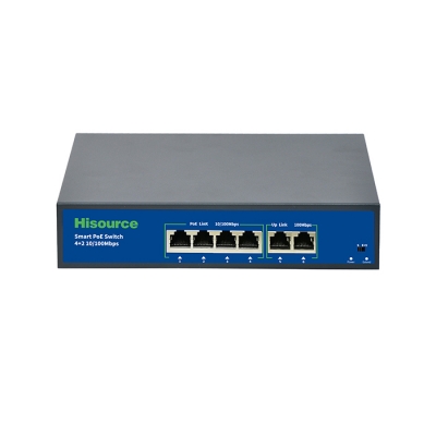 4POE+2FE 250m Long Distance POE Switch (Built-in)